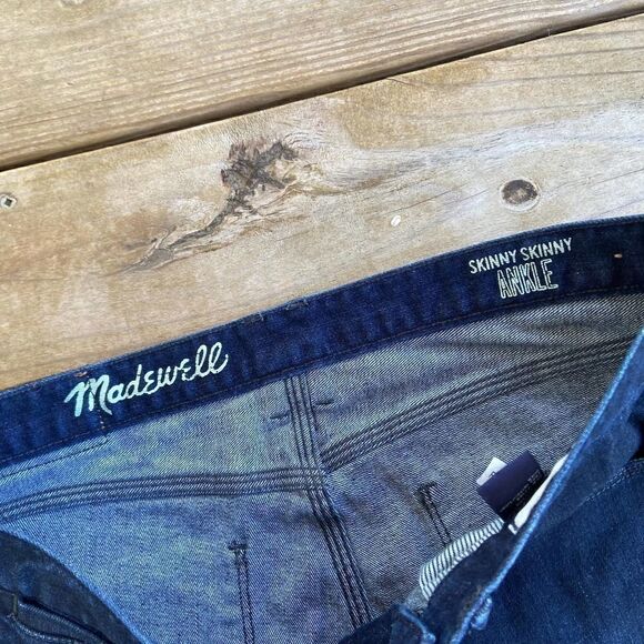 Madewell Dark Wash Skinny Skinny Ankle Jeans 29 - Picture 4 of 4